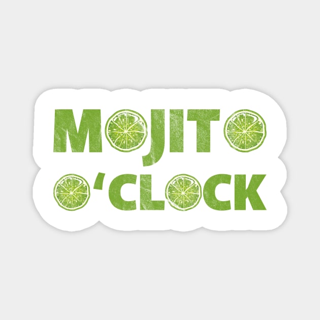 Mojito o'clock rum cocktail drinkers gift Magnet by lwtee