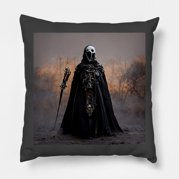 Reaper Neo Pillow by www.TheAiCollective.art