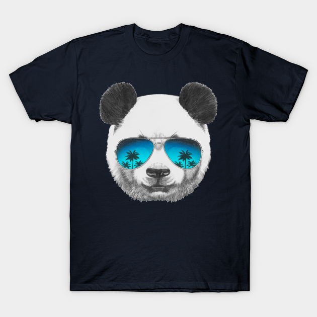 Panda with sunglasses - Panda - T-Shirt | TeePublic