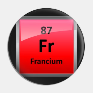 Francium Periodic Table Element Symbol Pin