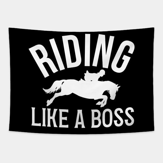 Horse Rider Quote Tapestry by The Jumping Cart