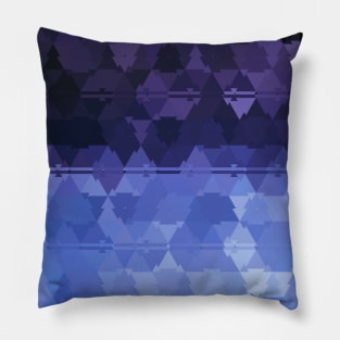 Blue Tribal Mosaic Geometric Pillow