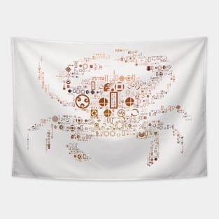 Deconstructed Crab (6) Tapestry