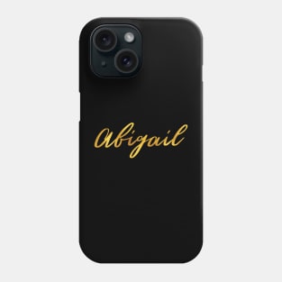 Abigail Name Hand Lettering in Gold Letters Phone Case