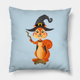 Cute Wizard Squirrel Pillow