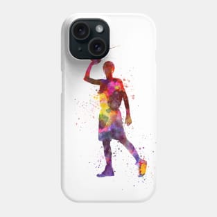 Basketball player in watercolor Phone Case