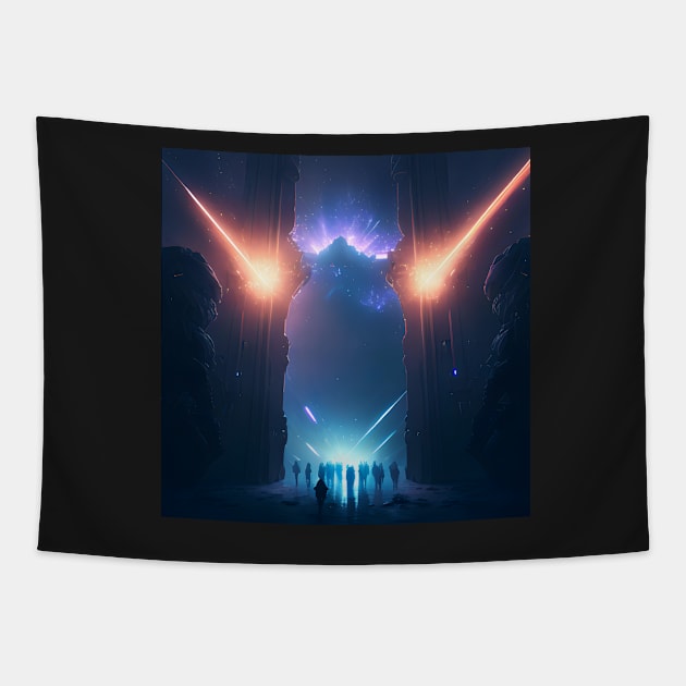 Ancient Portal Tapestry by D3monic