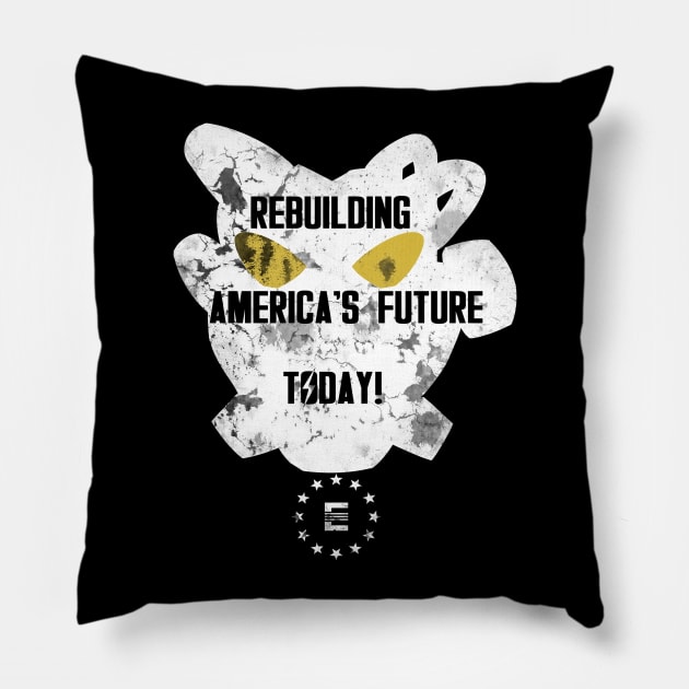 Rebuilding America's Future Today Pillow by KingVego