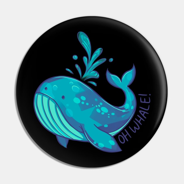 Oh Whale! (turquoise) Pin by Claire Lin