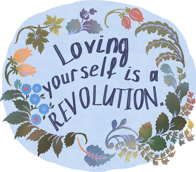 Loving Yourself Is A Revolution Kids T-Shirt by FabulouslyFeminist