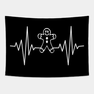 My Heart Sleeps For Gingerbread Man Design Tapestry