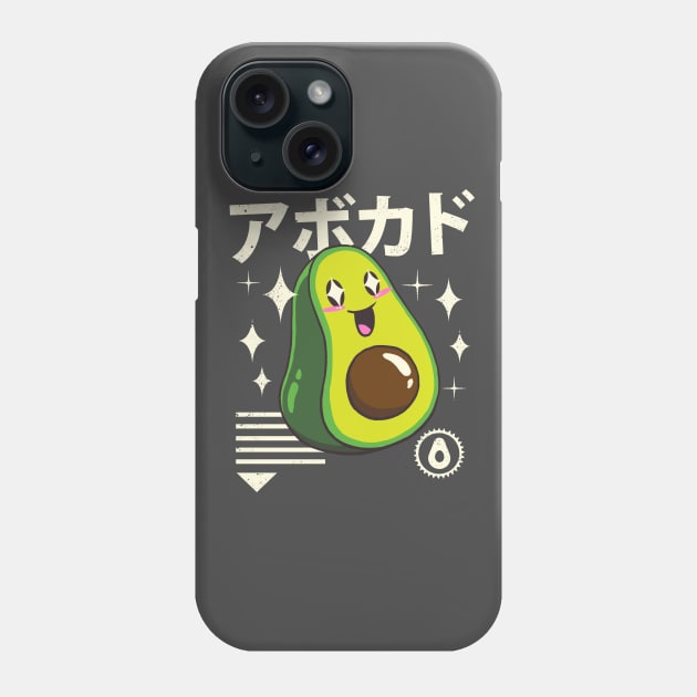 Kawaii Avocado Phone Case by Vincent Trinidad Art