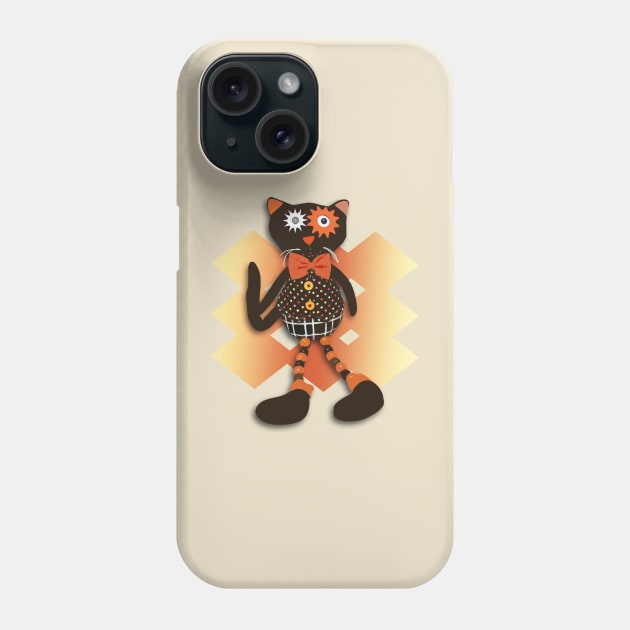 primitive cat Phone Case by Primitive Podcast