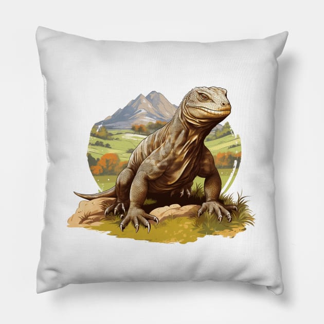 Komodo Dragon Pillow by zooleisurelife