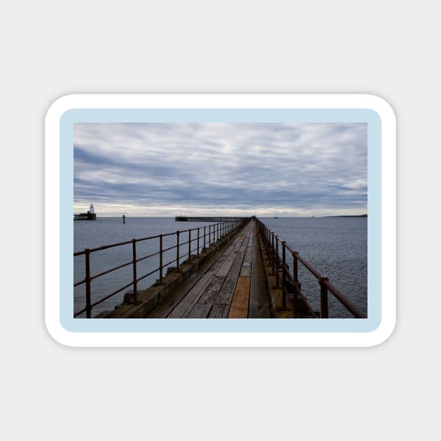 The Old Wooden Pier in Perspective Magnet by Violaman