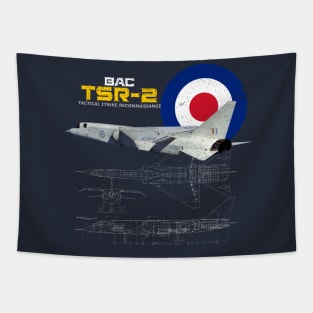 British BAC TSR-2 (dark) Tapestry