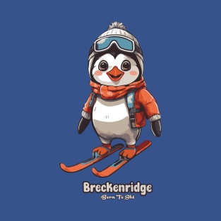 Cute Penguin Skiing Breckenridge T-Shirt