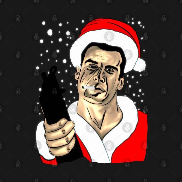 Santa John Mcclane Die Hard Movie by Jamie Collins