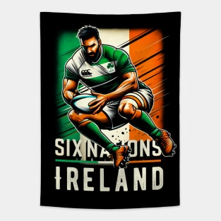 Ireland Six Nations Rugby T-Shirt | Spirit of Six Nations | Rugby T-shirt Tapestry