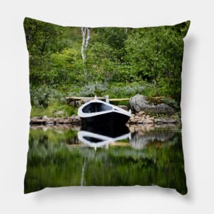 Boat / Swiss Artwork Photography Pillow