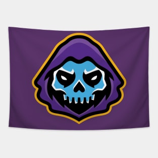 Reap Victory with our Grim Reaper Sports Mascot T-shirt - Unique Athletic Apparel Tapestry