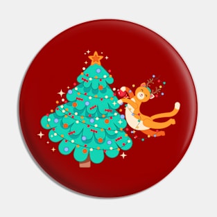 Christmas cat Pin