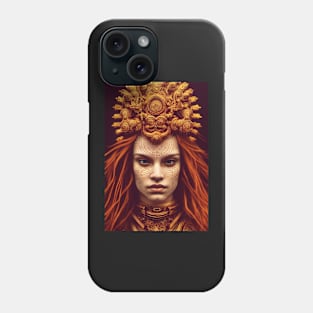 Ancient Red Haired Woman with Gold - best selling Phone Case