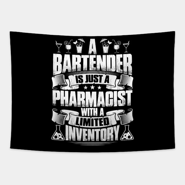 Bartender Barkeeper Barman Barmaid Gift Present Tapestry by Krautshirts