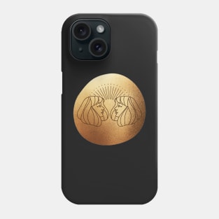 Gemini Girls Metallic Gold Phone Case