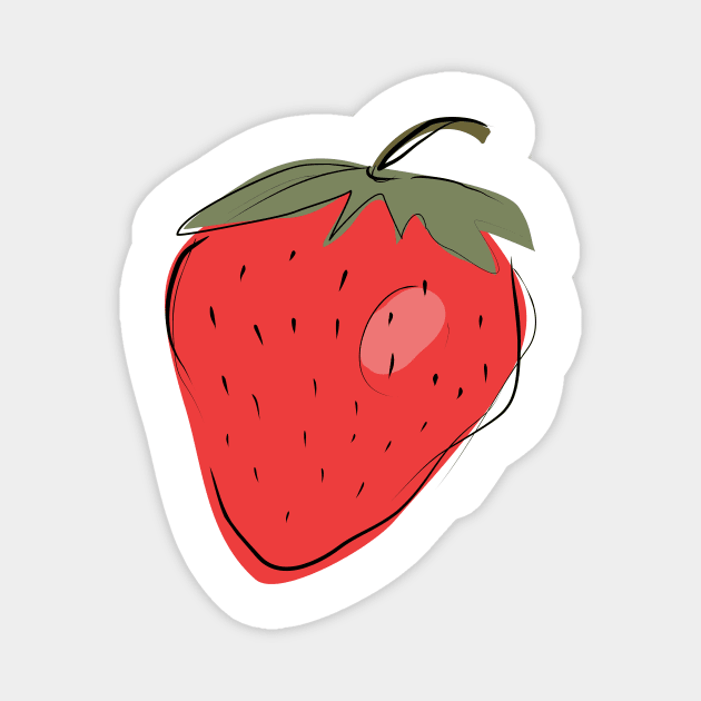 red strawberry Magnet by Veronika-Sh