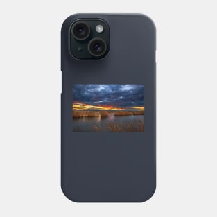 Sunset at the marshlands of Aliakmonas river Phone Case