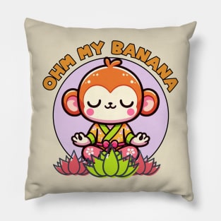 Monkey Yoga Instructor Pillow