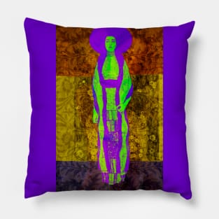 Gustav Klimt's Portrait of Adele Bloch-Bauer (Remix by SABRE) Pillow