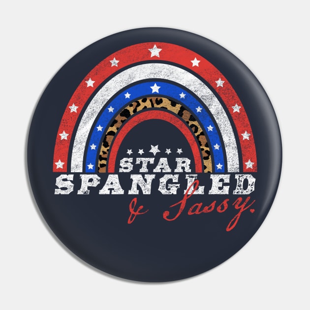 Star Spangled and Sassy 4th Of July Pin by OrangeMonkeyArt