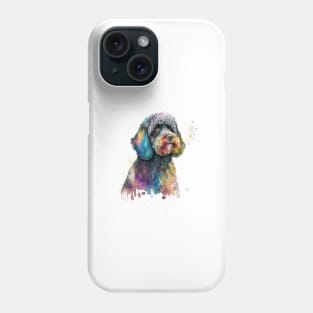 Barbet Dog In Watercolor & Pen Phone Case