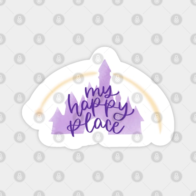 My Happy Place Castle Magnet by janiejanedesign