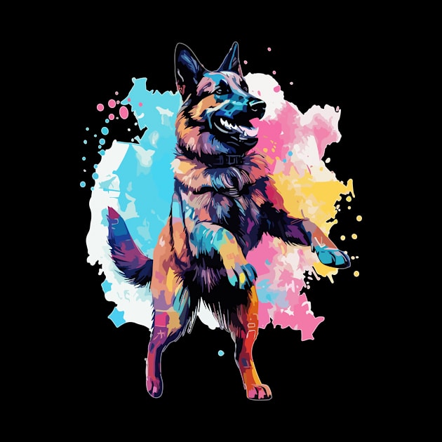 Dance Competition Funny Dancing German Shepherd by QQdesigns