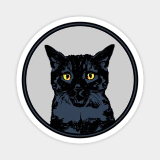 Dark Blue Cat Magnet