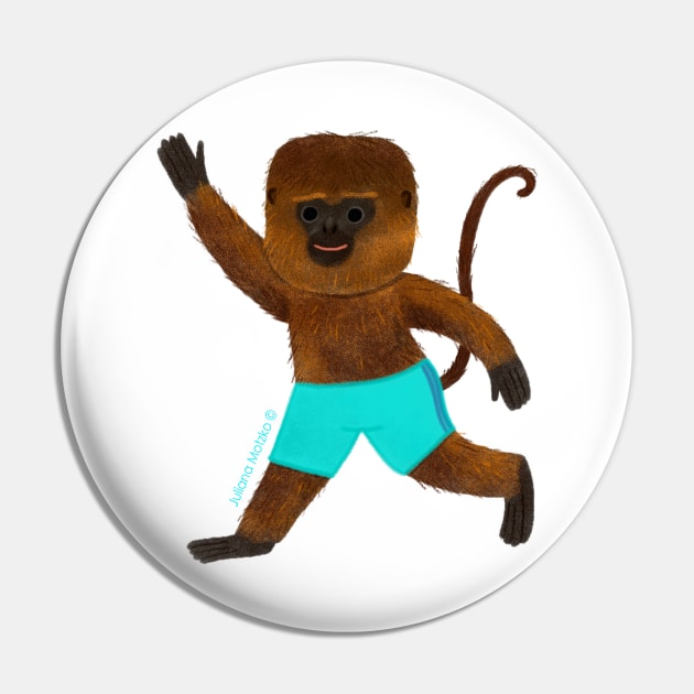 Woolly Monkey Pin by julianamotzko