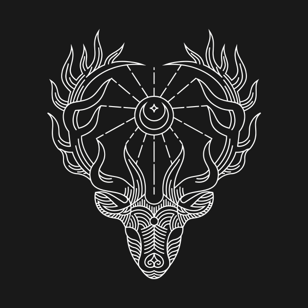 Monochromatic Majesty: The Deer's Head by ConnectingtoNature