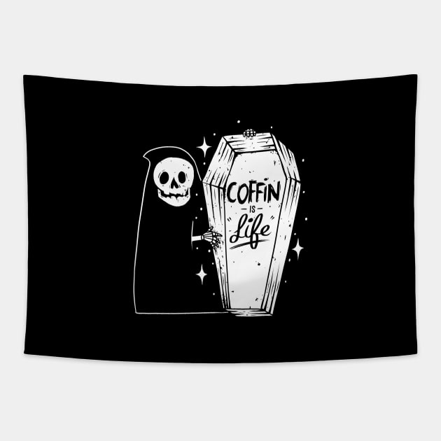 Coffin is life Tapestry by popcornpunk