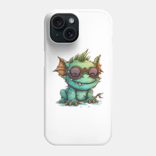 Cute Fluffy Monster Phone Case by Obotan Mmienu