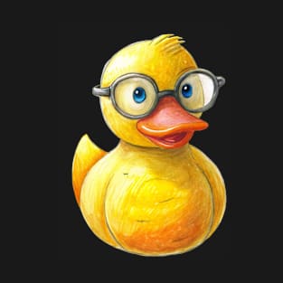 Cute Rubber Duck Wearing Glasses T-Shirt