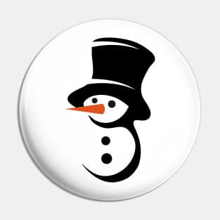 Snowman with big hat Pin