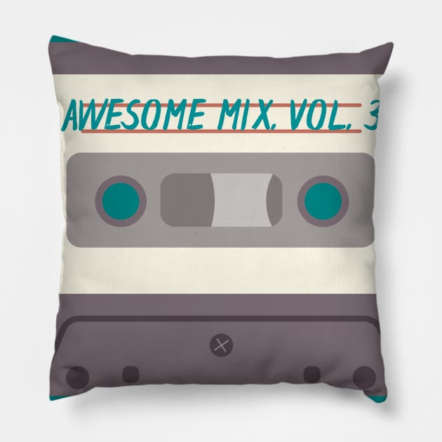 Awesome Mix. Volume 3 Guardians of the galaxy Retro Vintage Pillow by waltzart