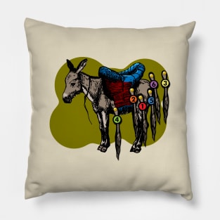 Retro Pin the Tail on the Donkey Pillow