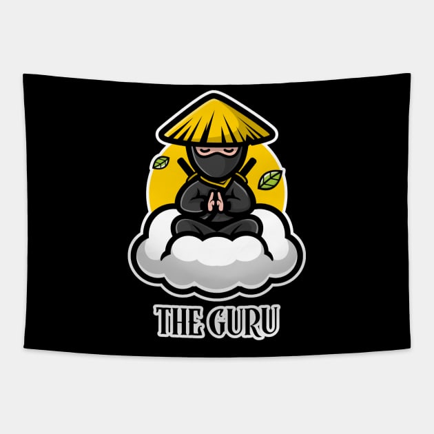 The Ninja Guru Tapestry by Eskitus Fashion