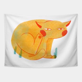 Orange Cat Tapestry