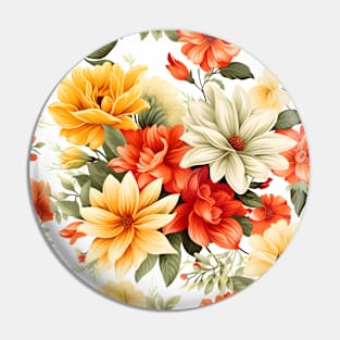 Bright Summer Flowers Pin