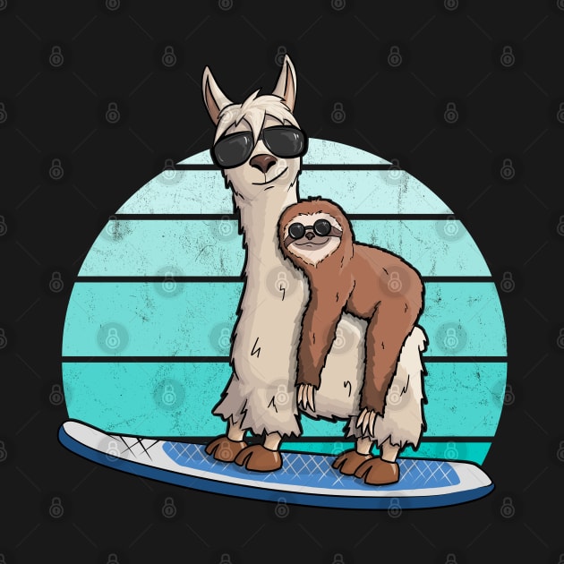 Sloth on Llama Stand Up Paddle SUP by SkizzenMonster